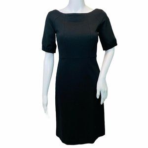 Banana Republic Dress Size 0 Black Bateau Neckline